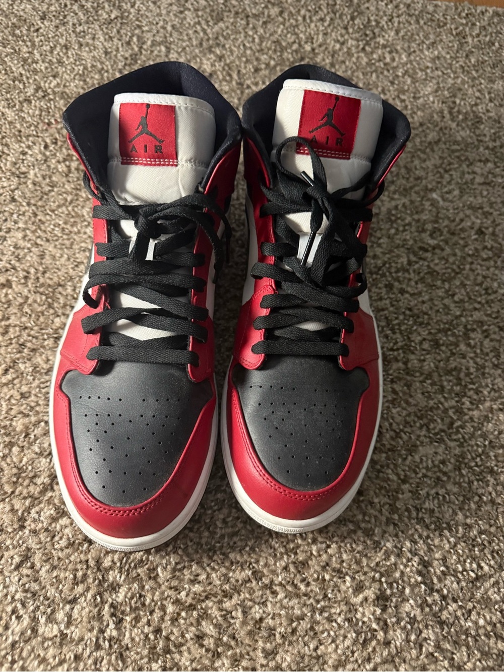 Jordan Men's Athletic Shoes Red Black White